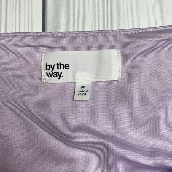 Revolve Lavender Vneck Bodycon Rouched mini dress Medium - Picture 5 of 8